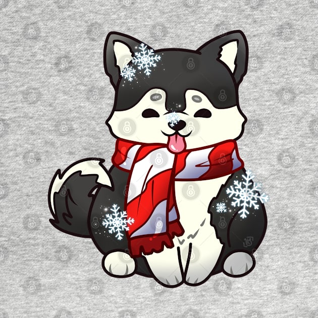 Snowflake Husky Pup by heysoleilart